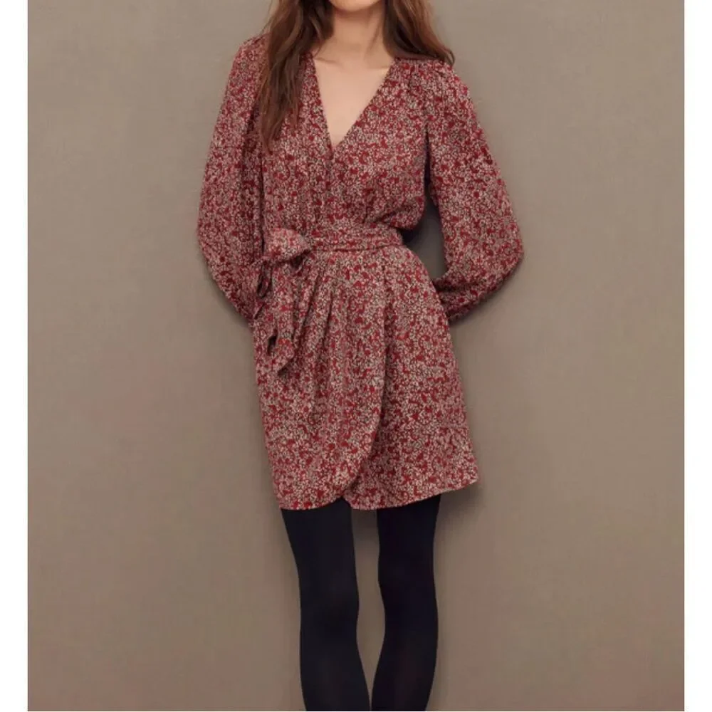 Ba&sh Floral Printed Camille Wrap Dress Size 2 - Picture 15 of 15